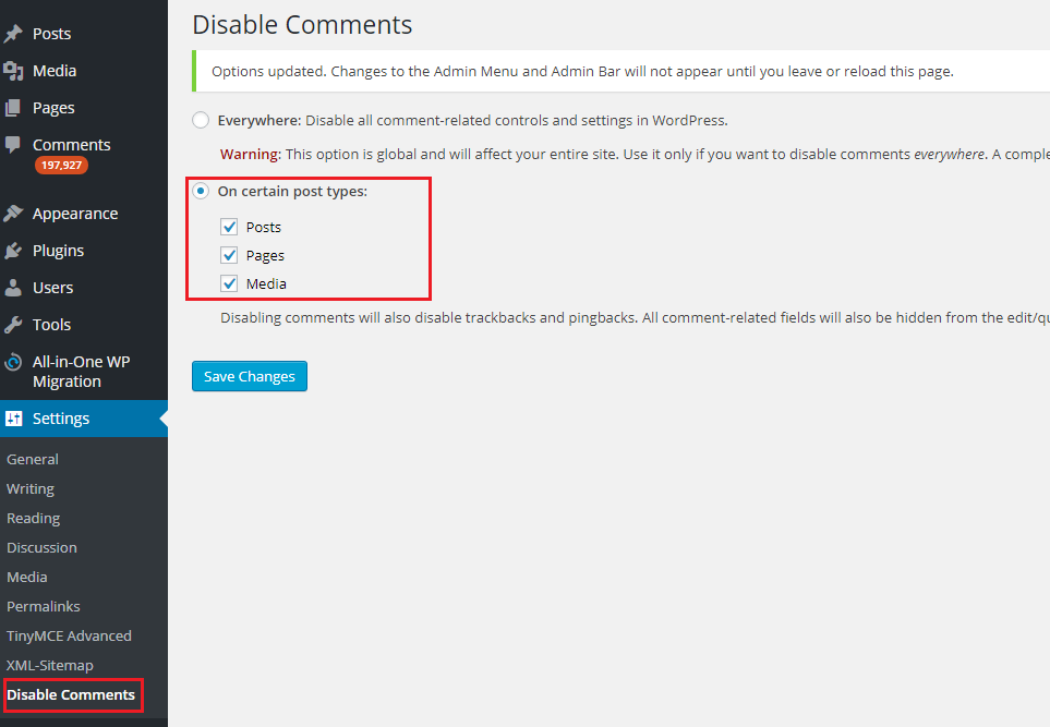 plugin off comment